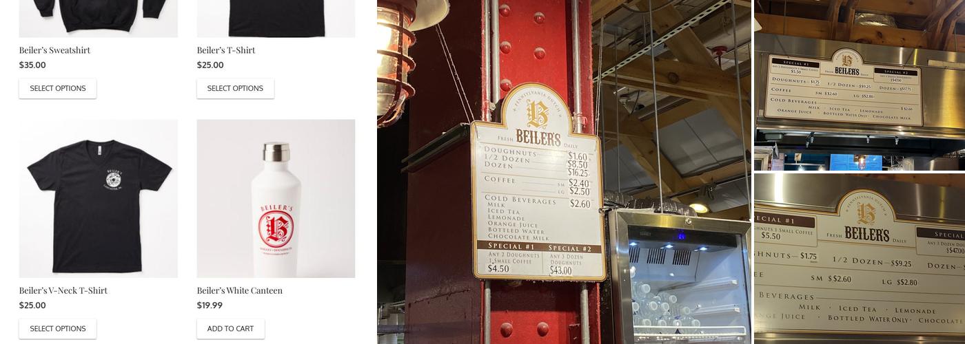 Beiler's Donuts Menu