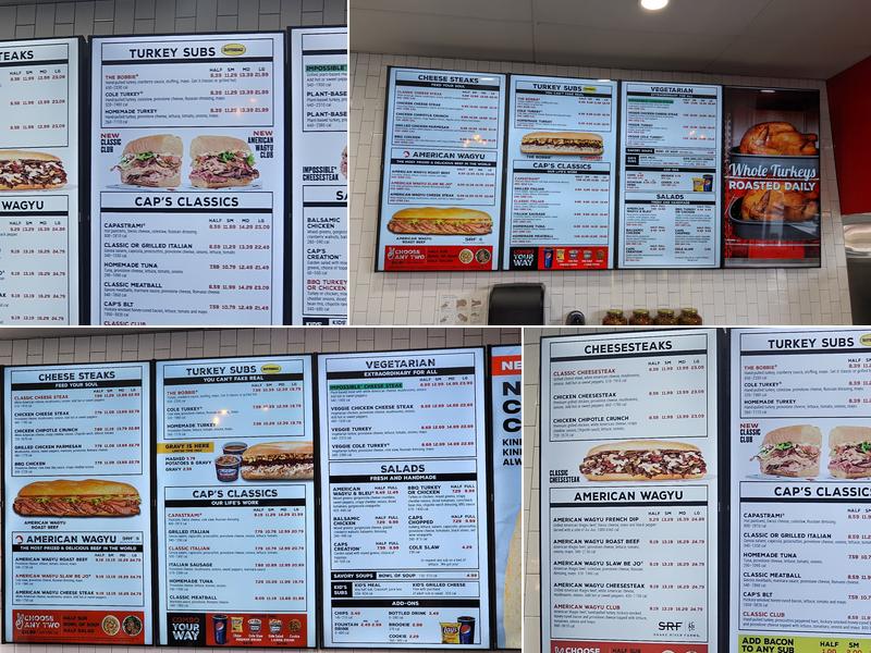 Capriotti's Sandwich Shop Menu