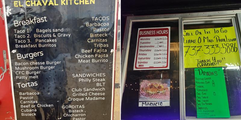 El chaval kitchen Menu