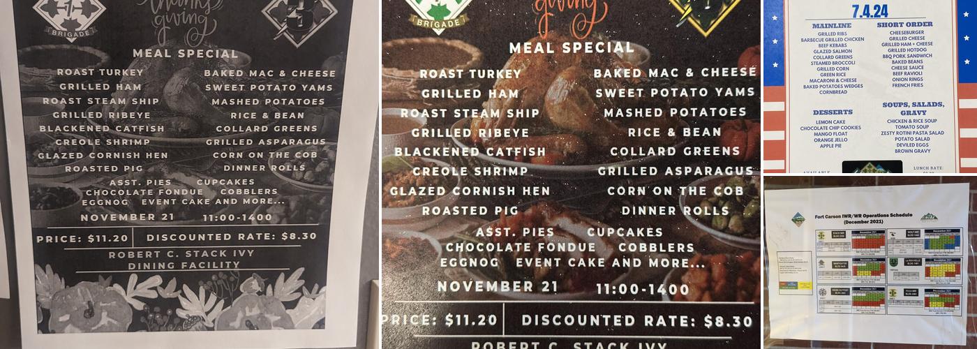 Robert C. Stack Ivy Warrior Restaurant Menu