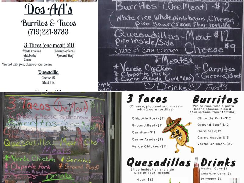Dos AA's Menu