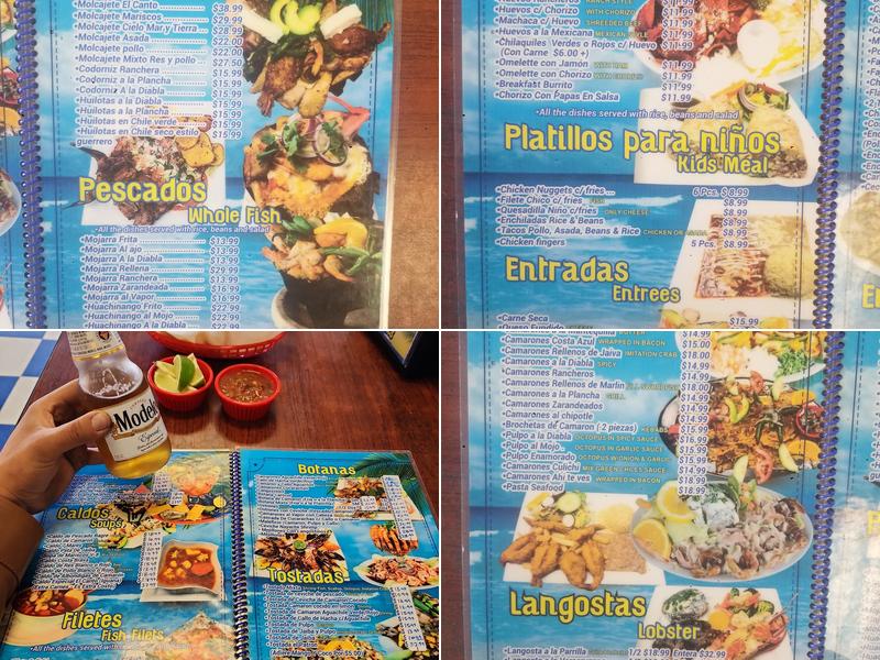 El Canto de la Sirena Menu