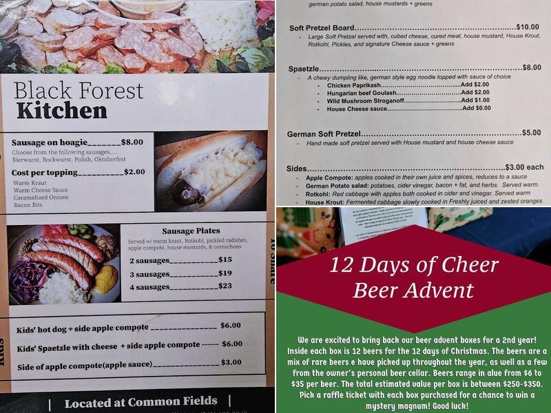 Black Forest Kitchen Menu