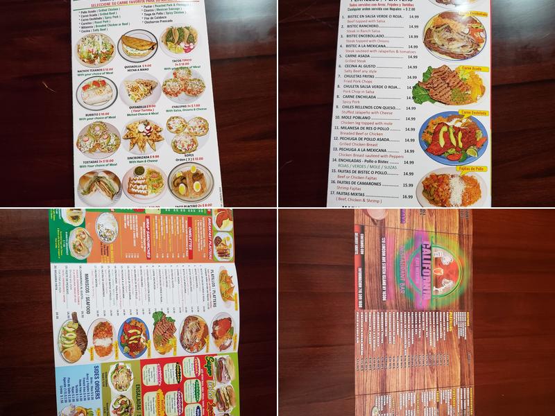 California Cafe Mexican Restaurant Menu