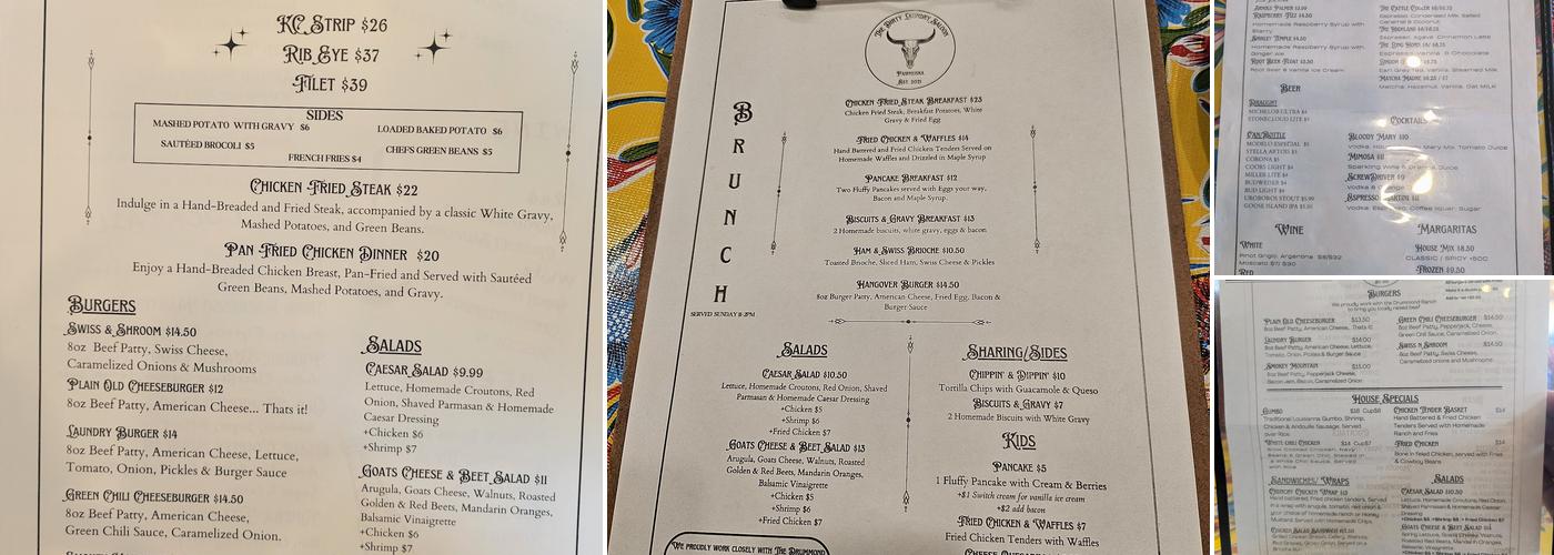 The Dirty Laundry Saloon - Bar & Grill Menu