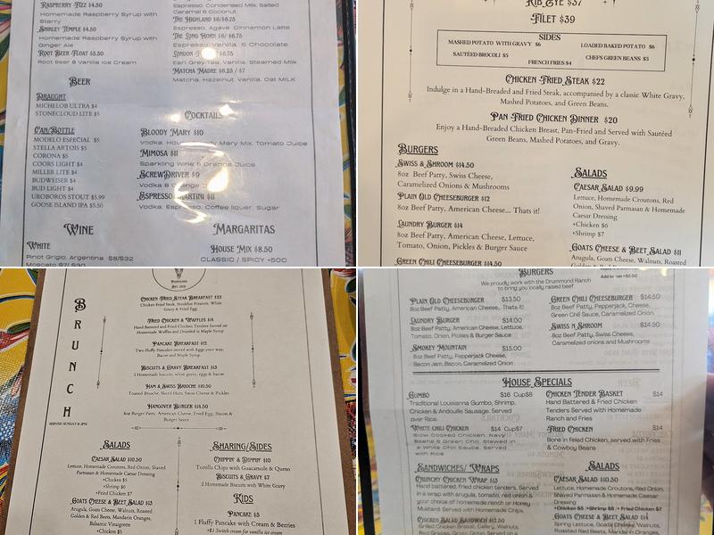 The Dirty Laundry Saloon - Bar & Grill Menu