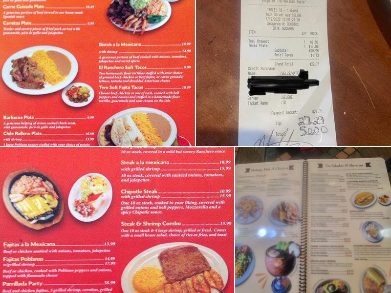 Los Reyes Mexican Grill Menu