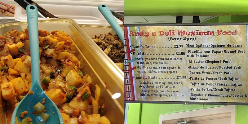 Andy’s Deli Mexican Food Menu