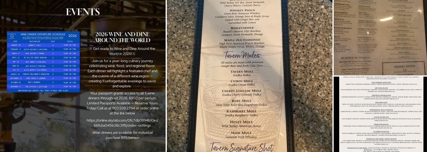 Tavern on 6 Menu