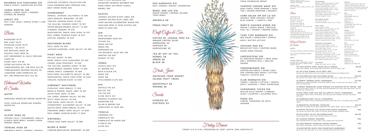 9 1/2 Bar & Kitchen Menu