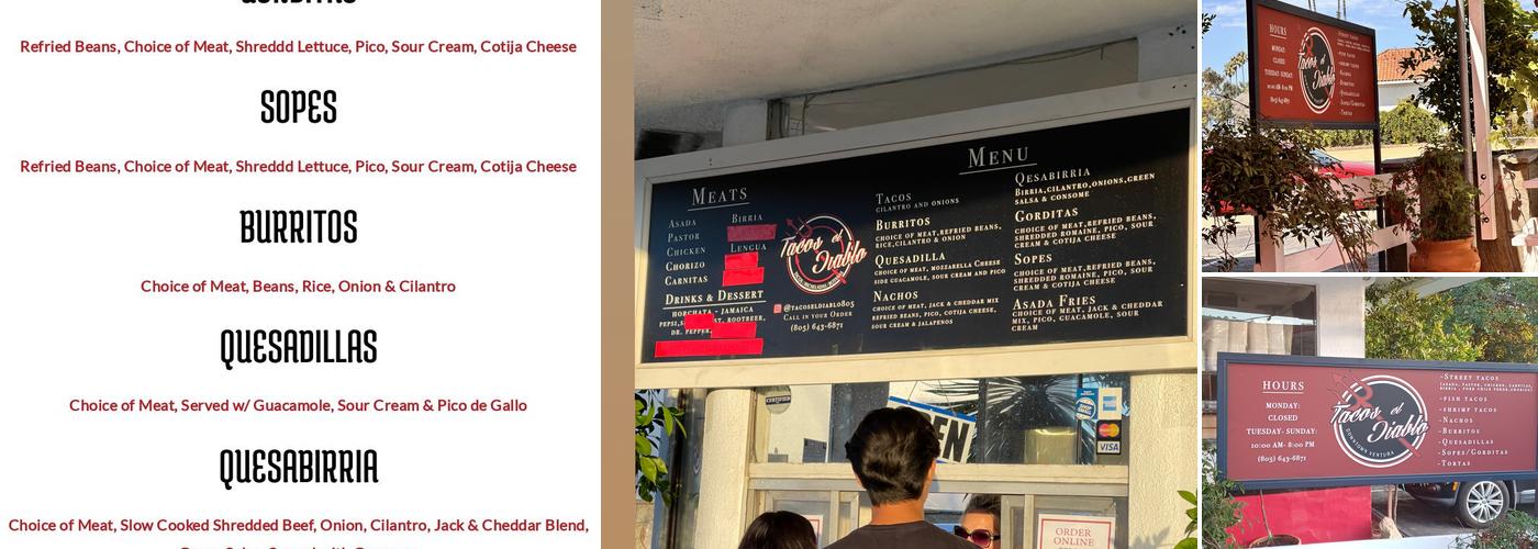 Tacos El Diablo Menu