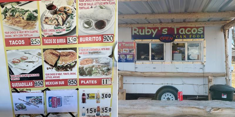 Ruby's Tacos Menu