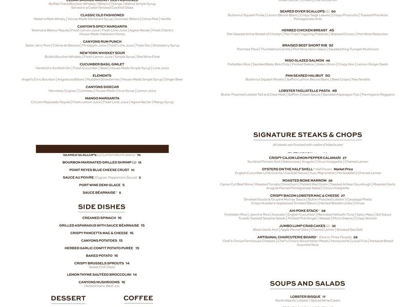 Soboba Pub & Grill Menu