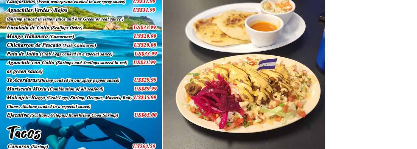 Mariscos los buzzos Menu