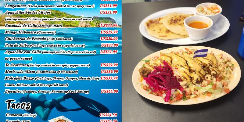 Mariscos los buzzos Menu