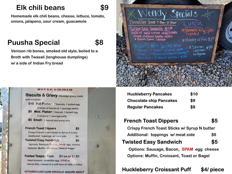 Twisted Teepee Menu