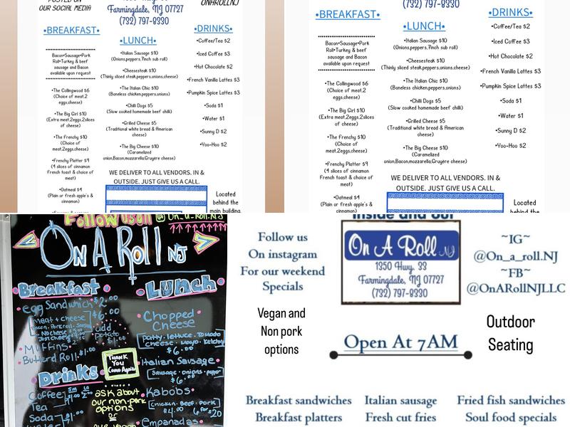On A Roll NJ Menu