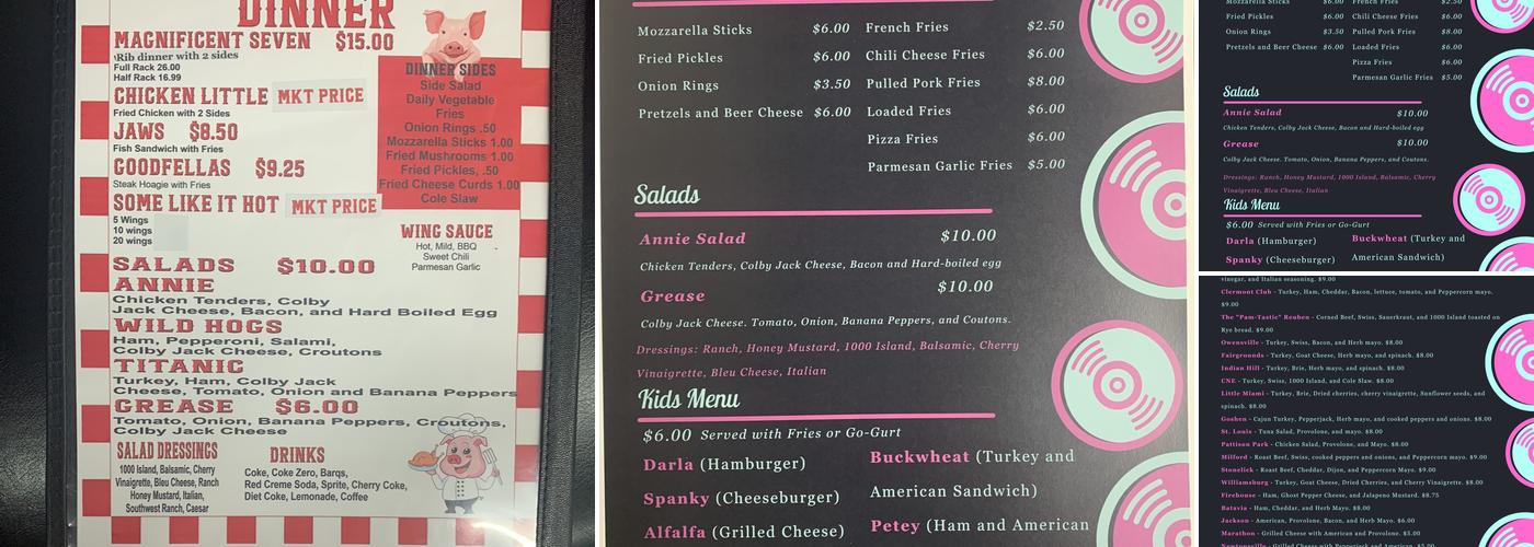 Pig City Deli and Diner Menu
