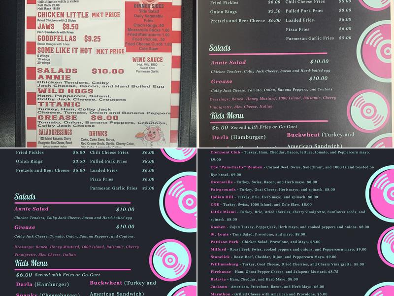 Pig City Deli and Diner Menu