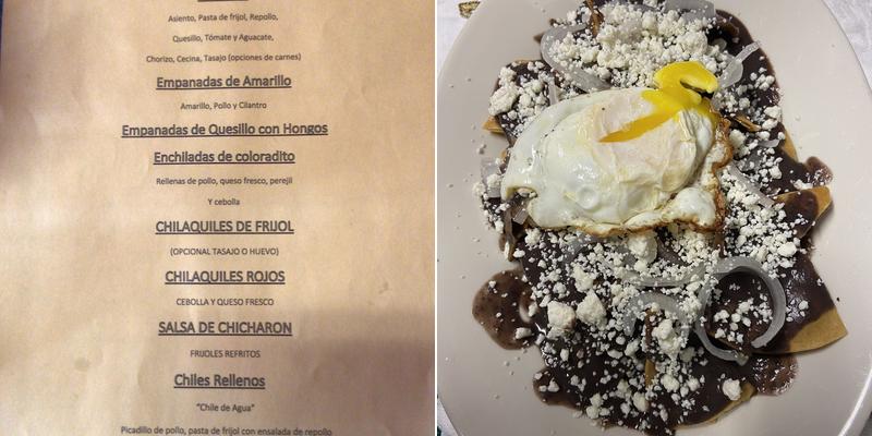 El danzante comida oaxaqueña Menu