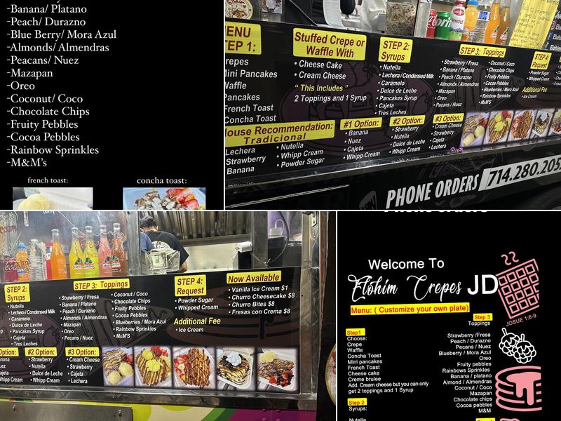 Elohim Crepes JD Menu