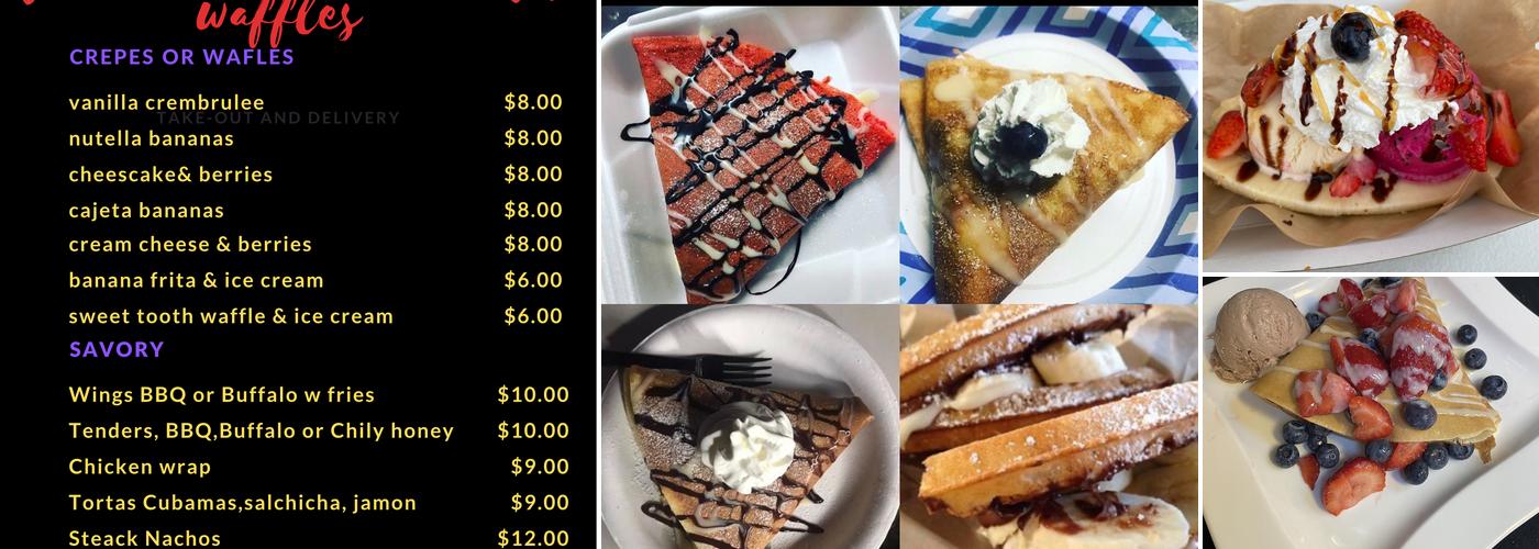 Ginas Crepes & Waffles Menu