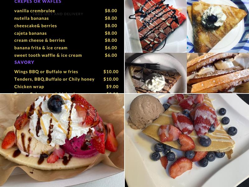 Ginas Crepes & Waffles Menu