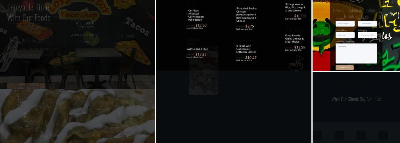 Los Jilbertos Taco Shop Menu