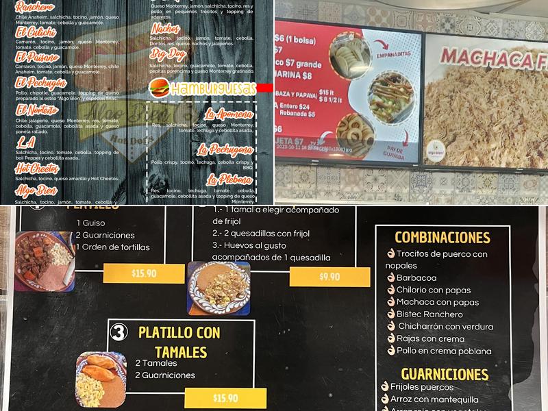 Algo Bien Sinaloense Menu