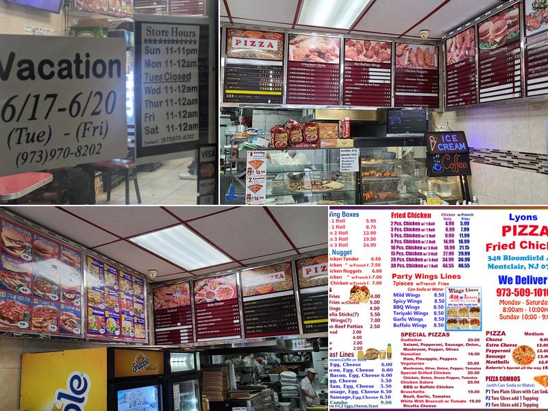 Lyons Pizza Fried Chicken Menu