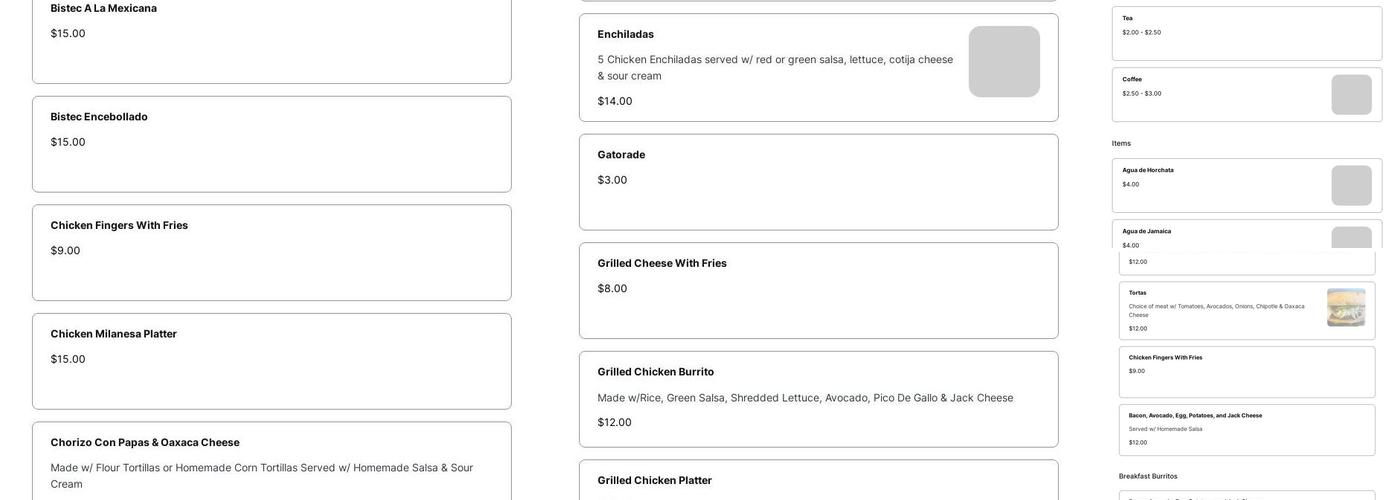 Los Hermanos Mexican Grill Menu