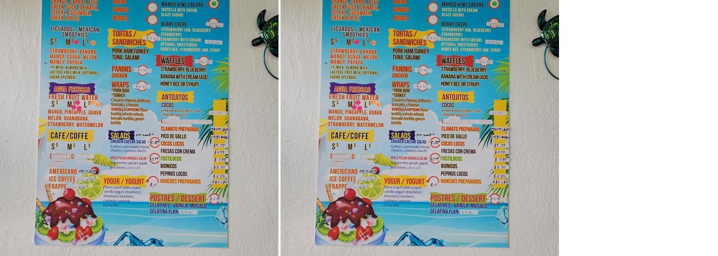 JUGOS LIZBETH Y FRUTAS TROPICALES Menu