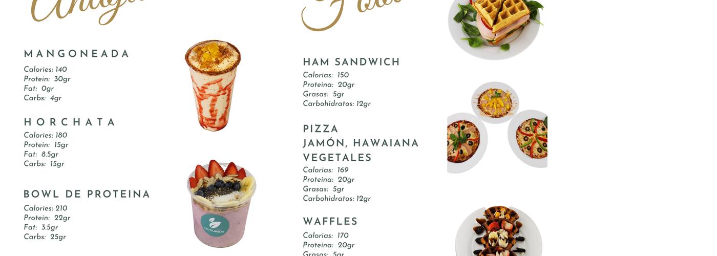 NUTRAVIDA Menu