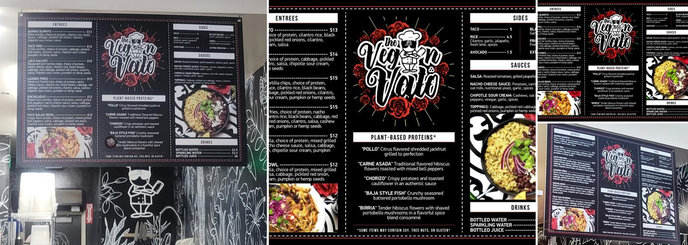 The Vegan Vato Menu