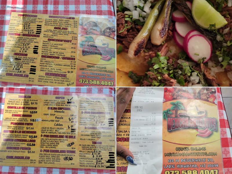 Mexican Antojitos Menu