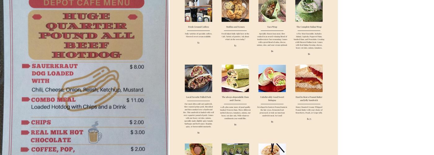 Depot Cafe Menu