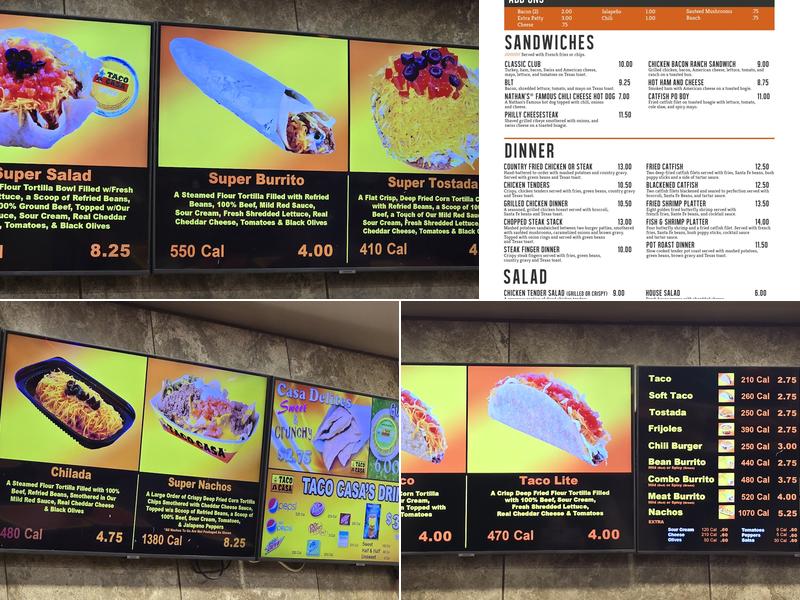 Taco Casa Menu
