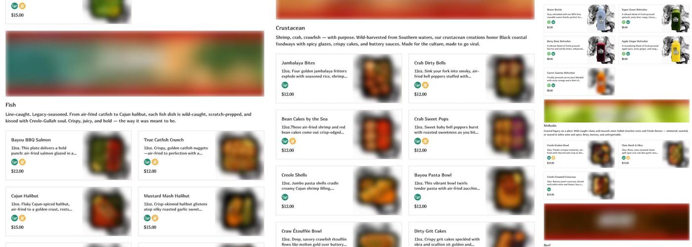 LE Meals Menu