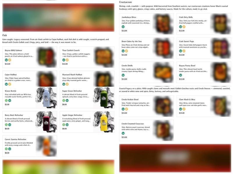 LE Meals Menu