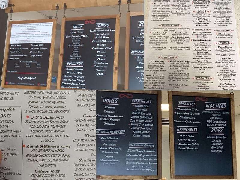 The Taco Shop Mexican Kitchen Menu
