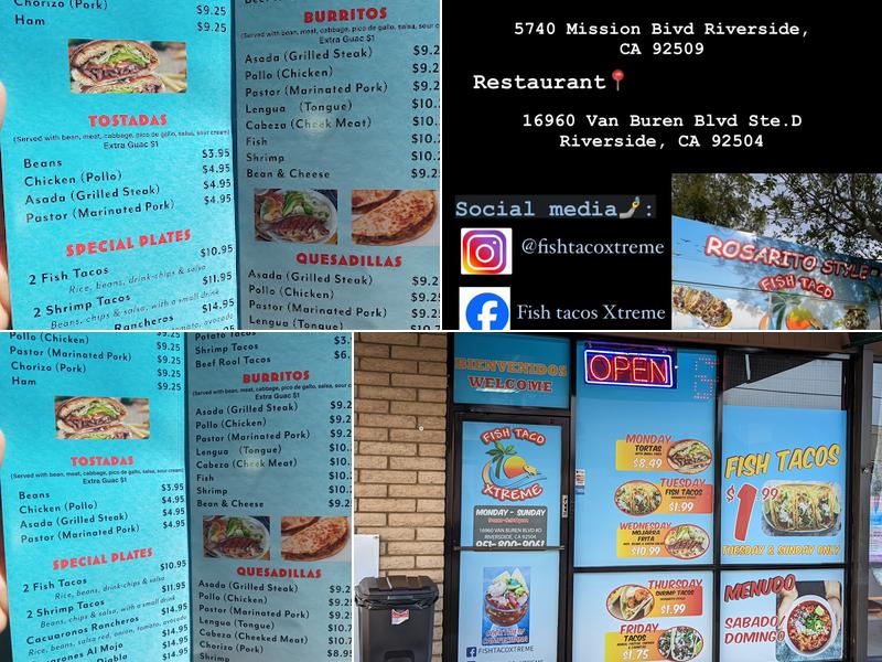 Fish Taco Xtreme Menu