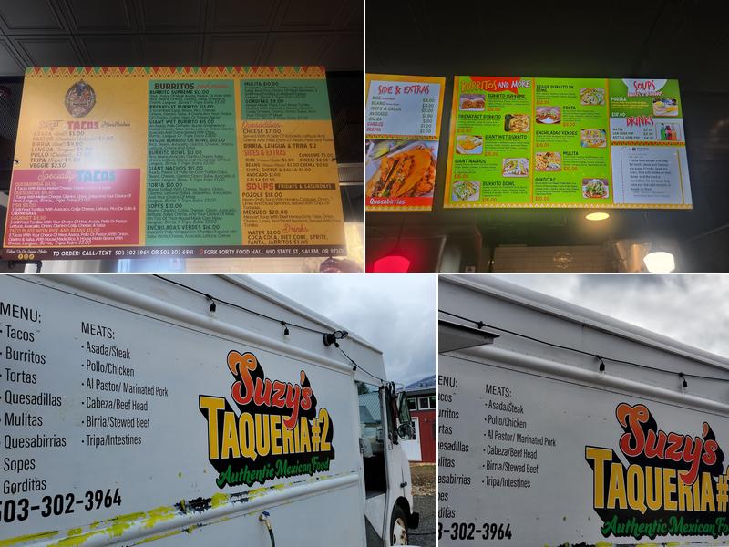 Suzy's Taqueria #2 Menu