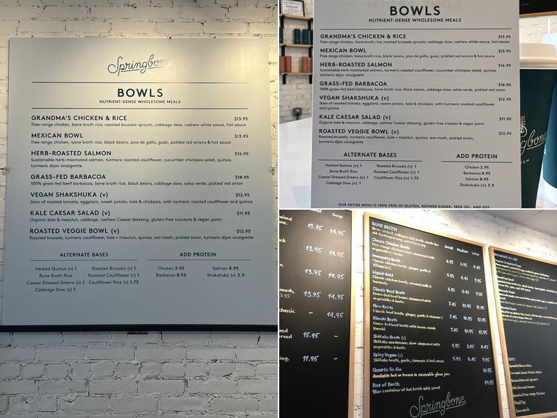 Springbone Kitchen Menu