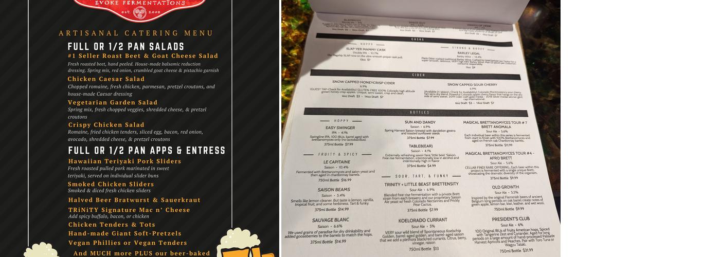 TRiNiTY Brewing Company - Forge Road Brewery Menu