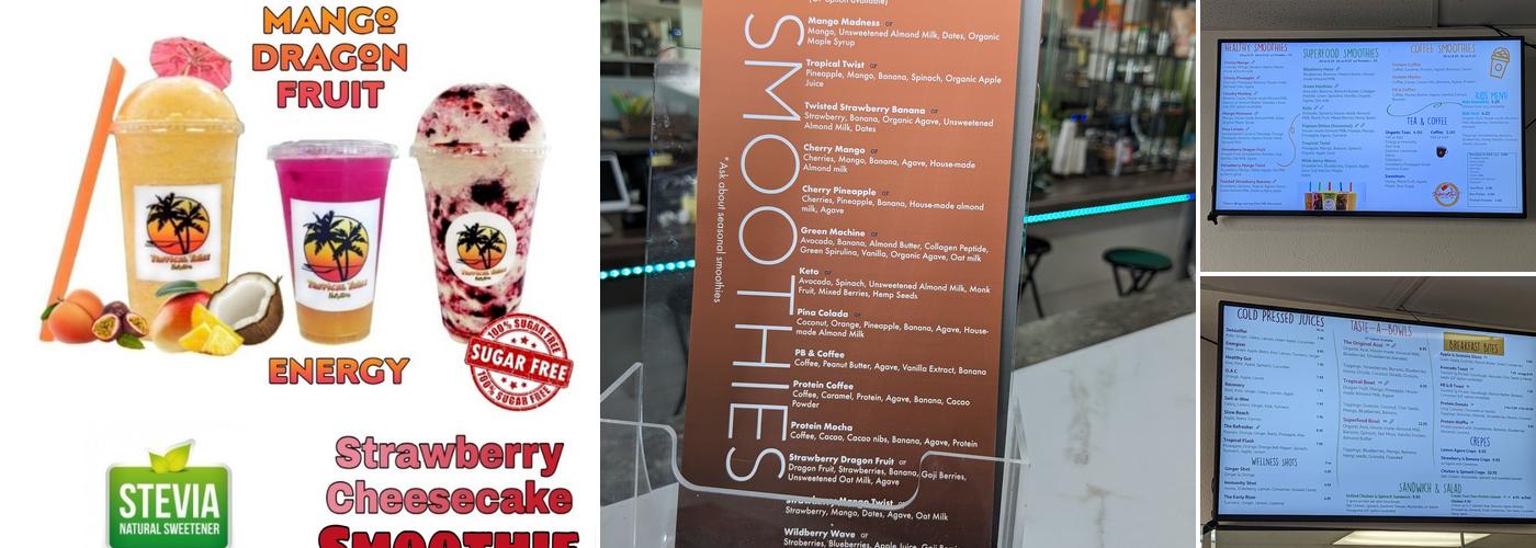 Tropical Twist Juice Bar & Cafe Menu