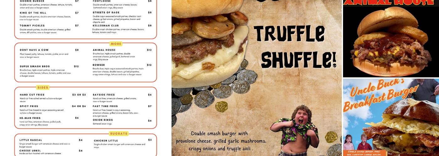 Retro burger company Menu