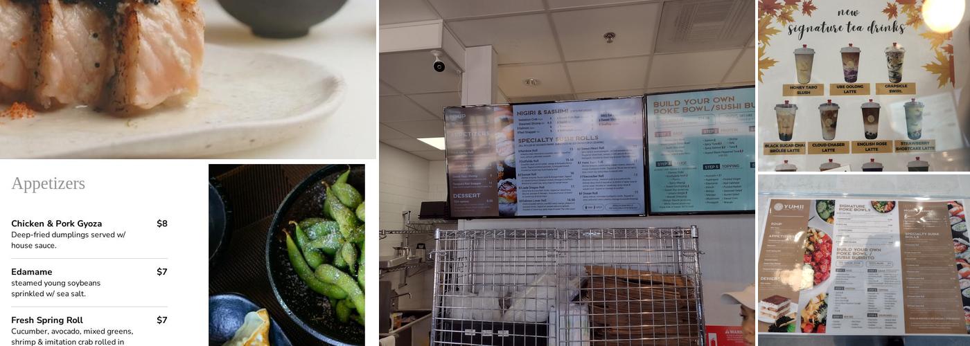 YUMI 優美 sushi•tea•sake Menu