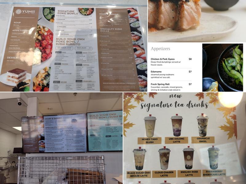 YUMI 優美 sushi•tea•sake Menu