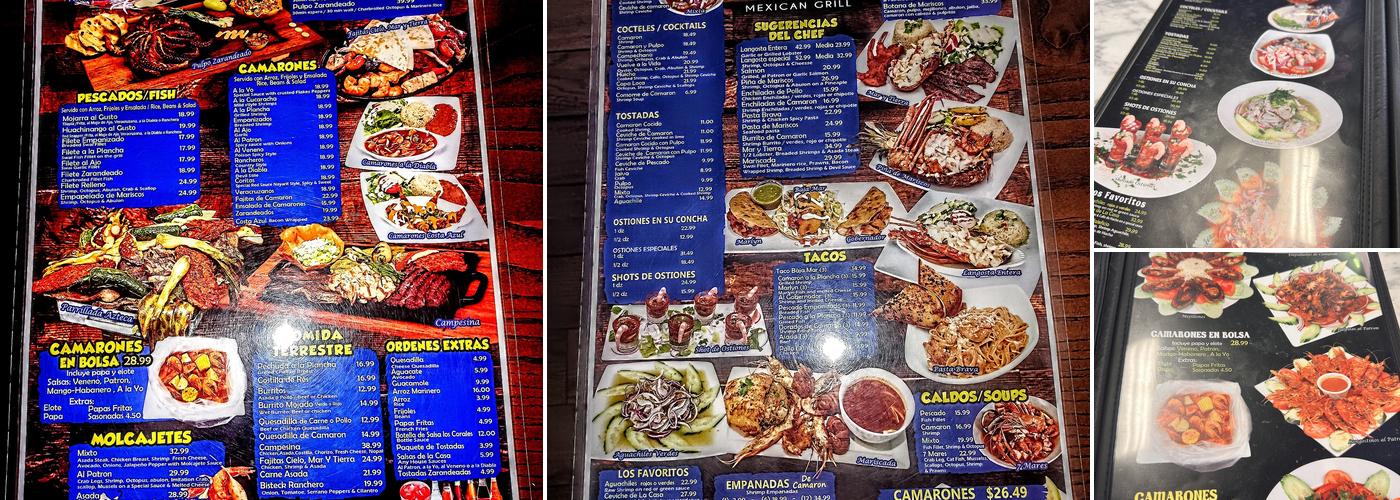 Baja Mar Menu