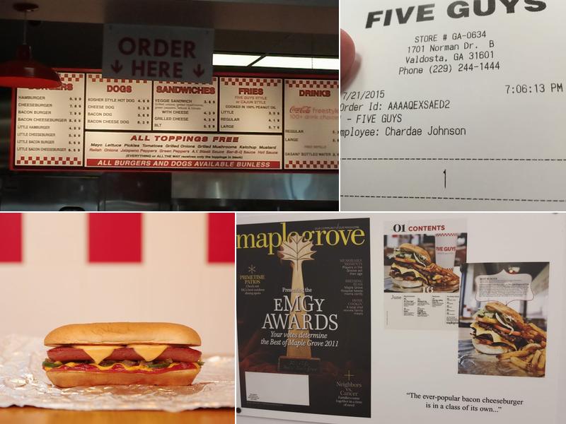 Five Guys Menu